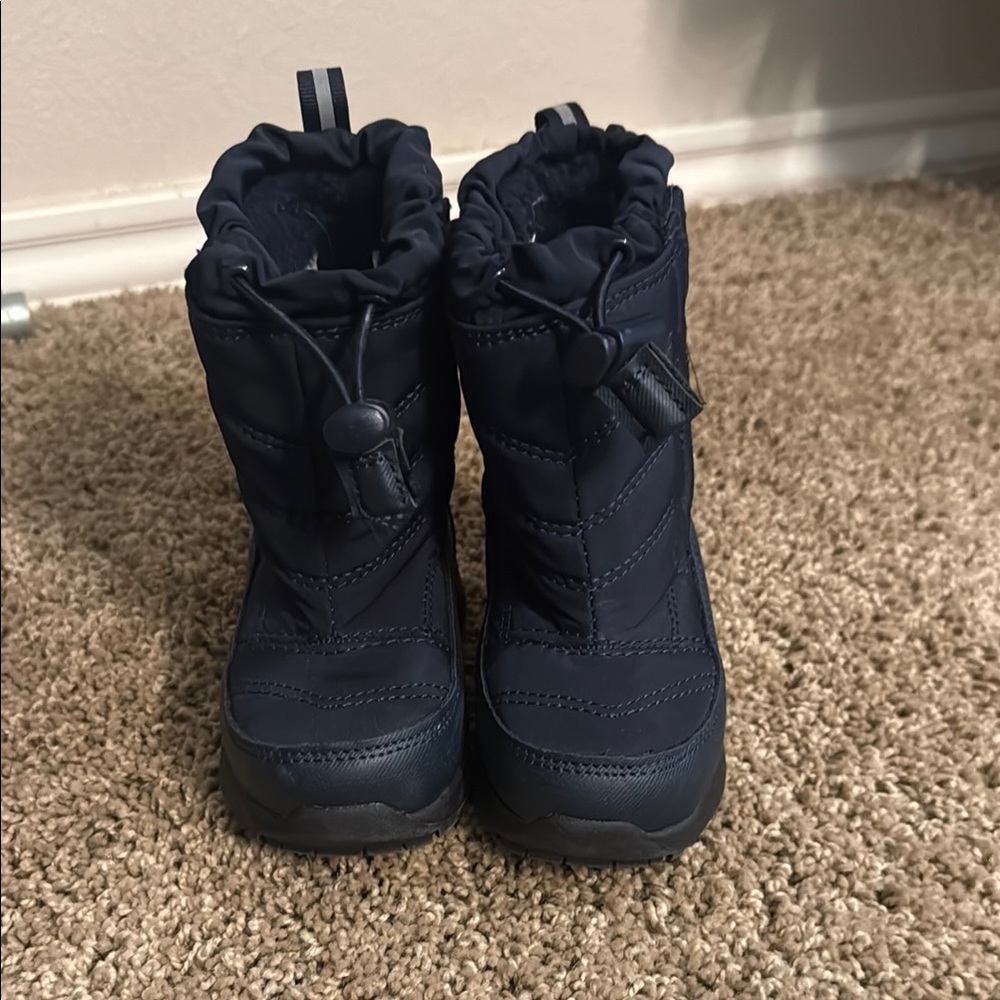 Cat & Jack Navy Blue Rain and Snow Boots with Sturdy Rubber Sole